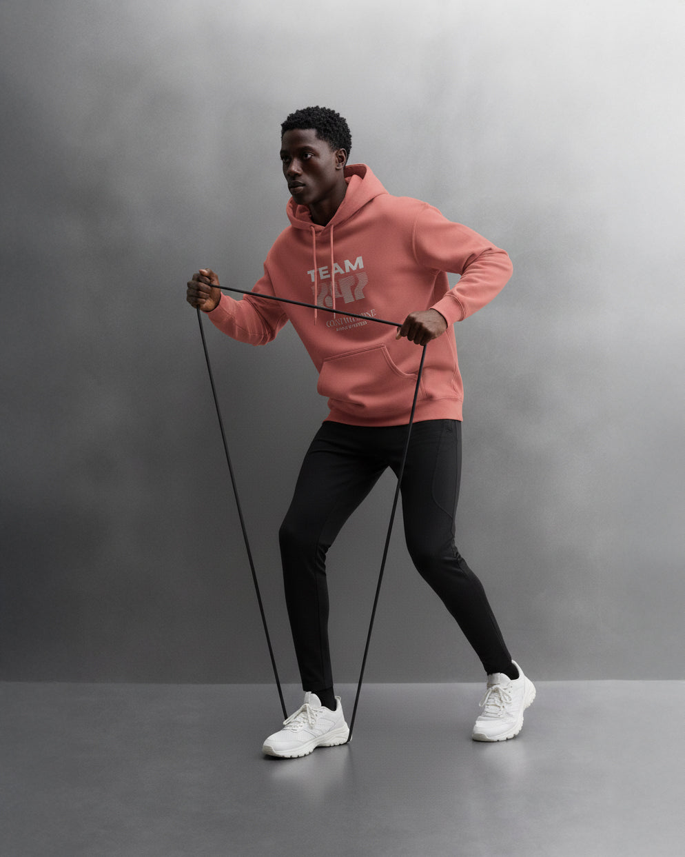 TEAM 247 CORAL PERFORMANCE HOODIE