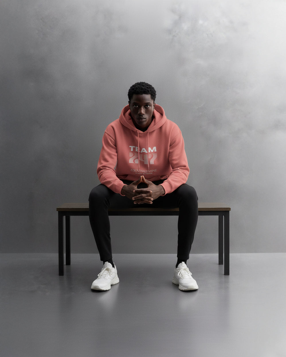 TEAM 247 CORAL PERFORMANCE HOODIE