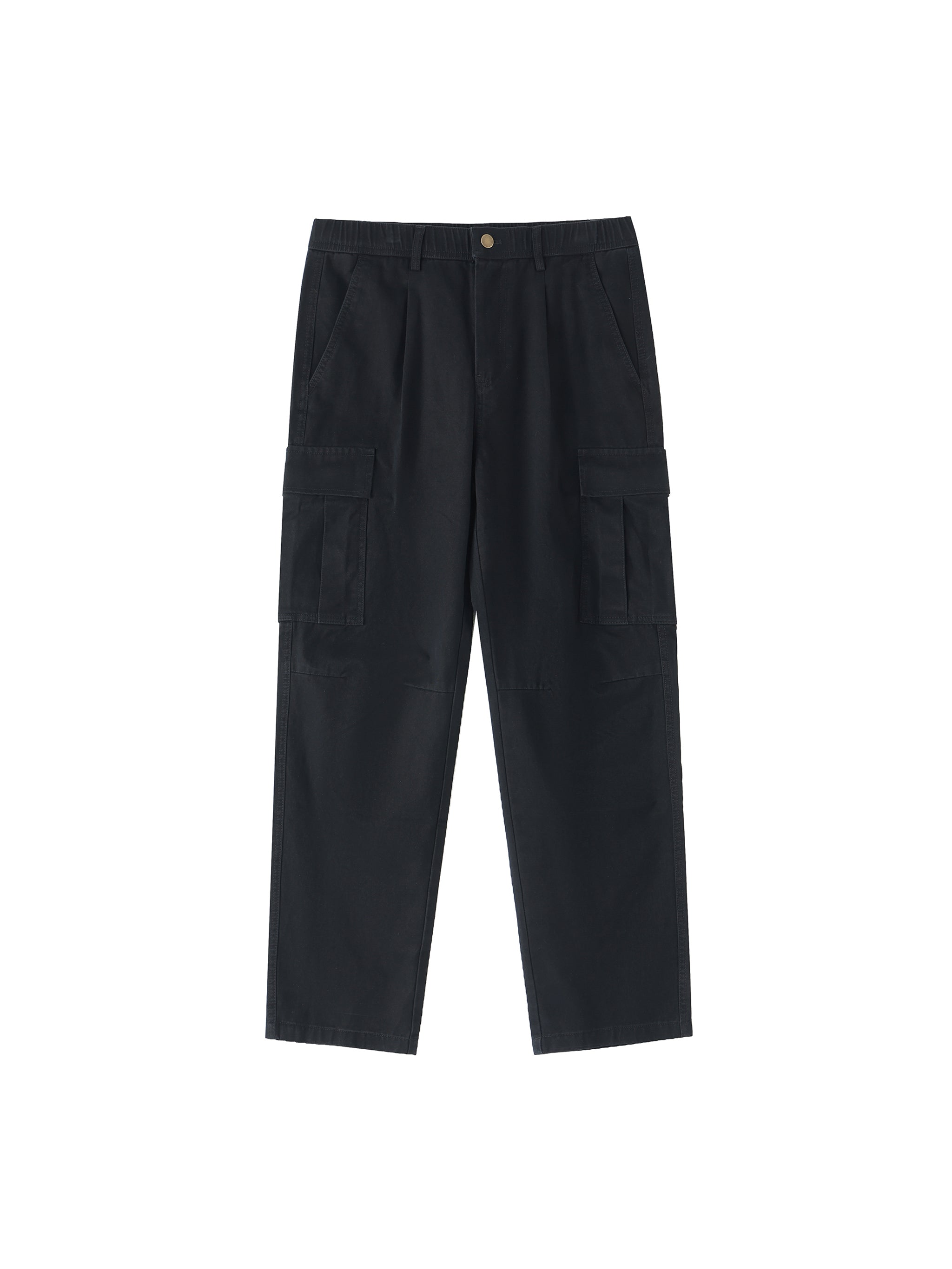 Cotton Elastic-Waist Cargo Pants