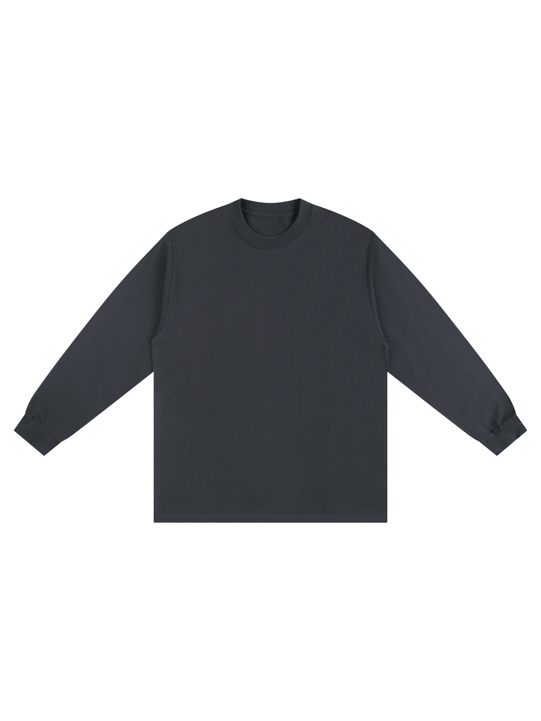 Crew Neck Drop Shoulder Long Sleeve Shirt