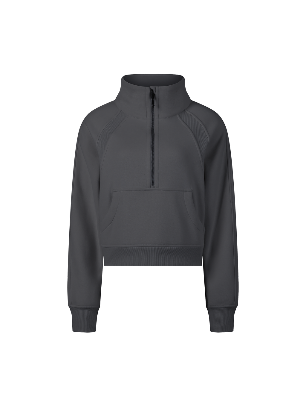 Cropped Half-Zip Sweatshirt