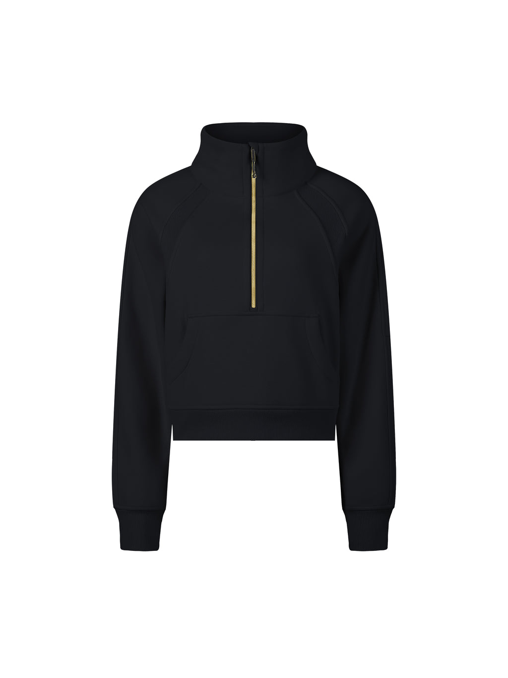Cropped Half-Zip Sweatshirt