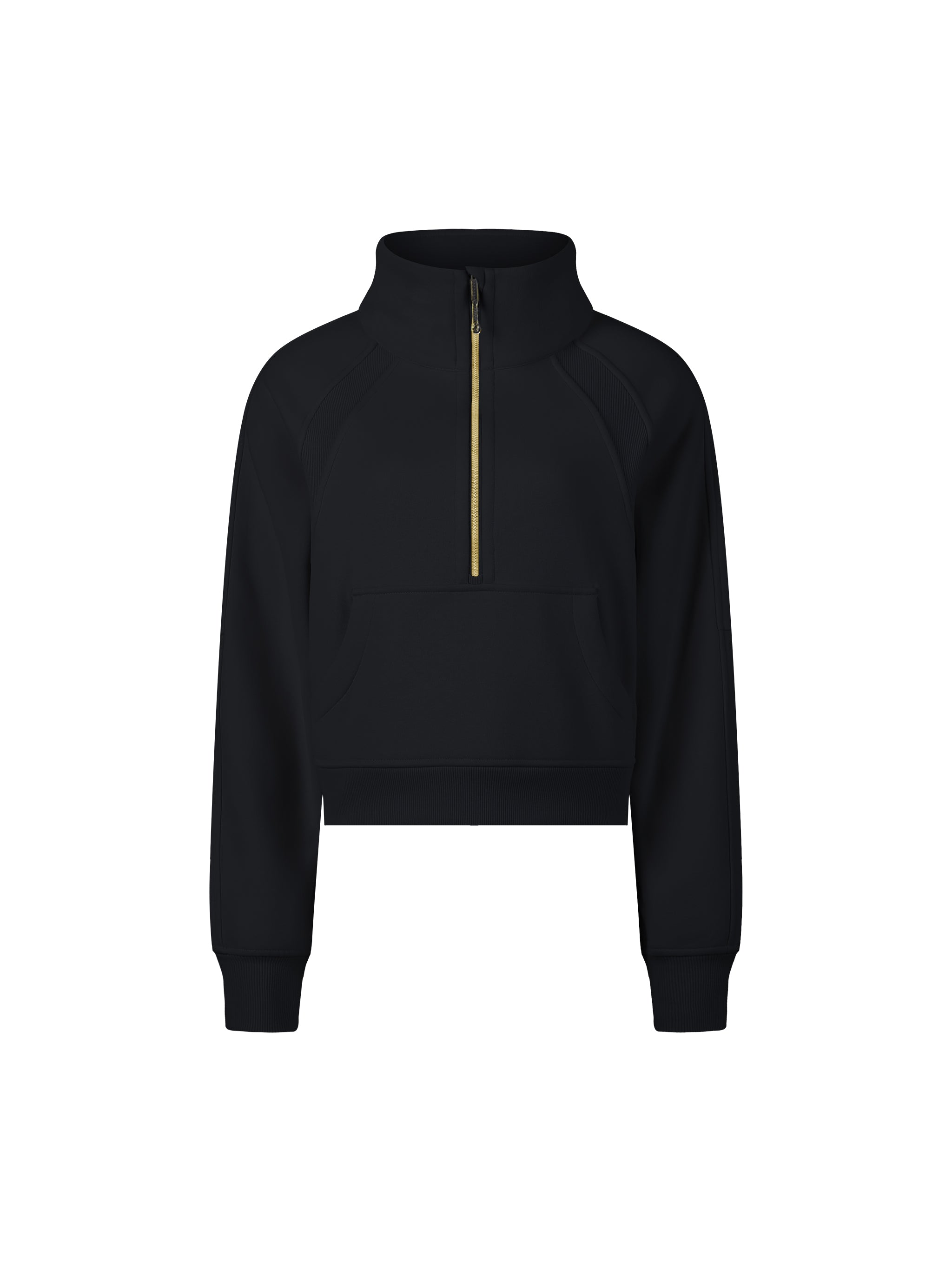 Cropped Half-Zip Sweatshirt