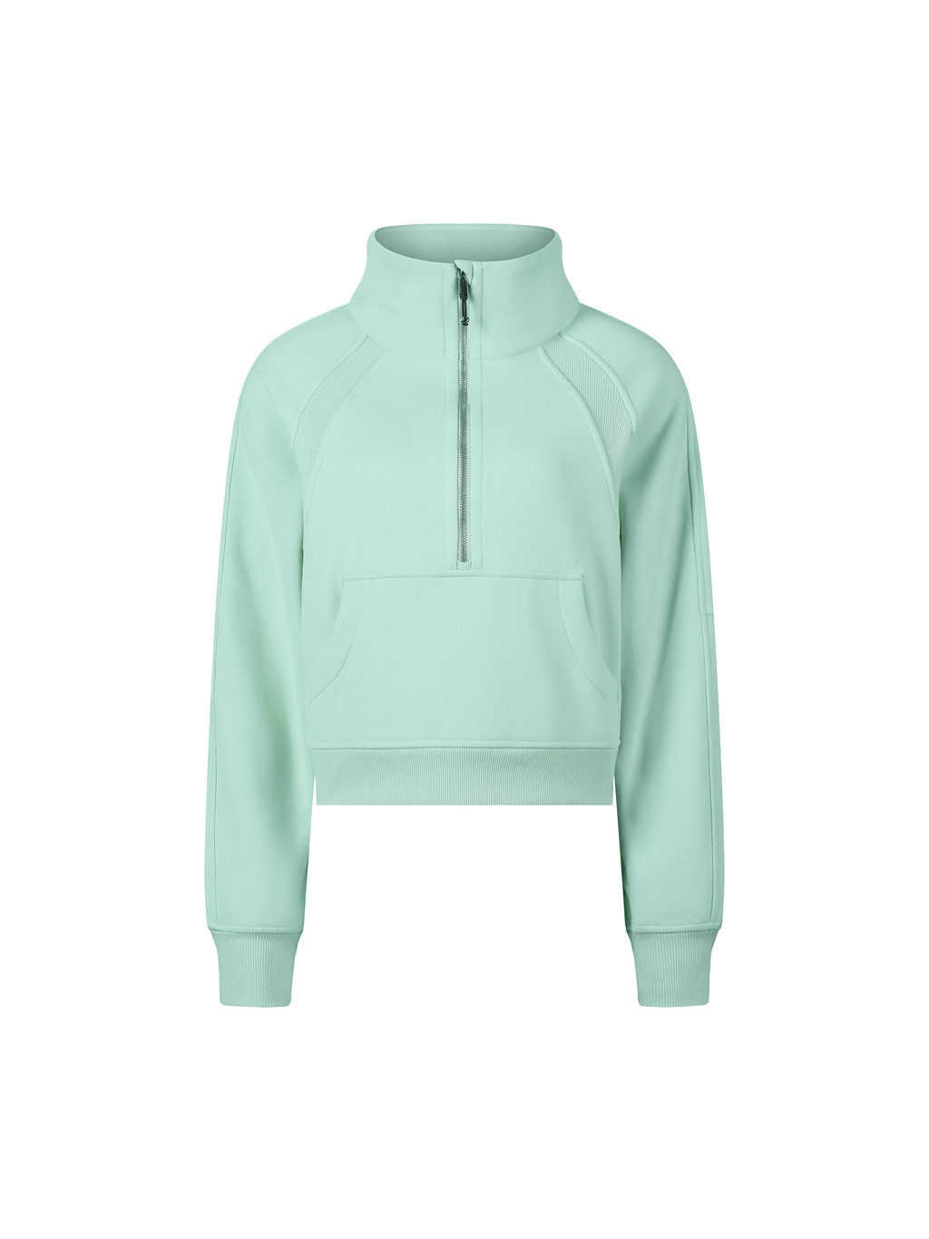 Cropped Half-Zip Sweatshirt