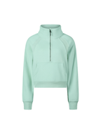 Cropped Half-Zip Sweatshirt