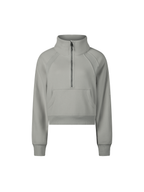 Cropped Half-Zip Sweatshirt