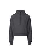 Cropped Half-Zip Sweatshirt