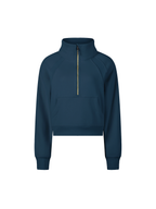 Cropped Half-Zip Sweatshirt