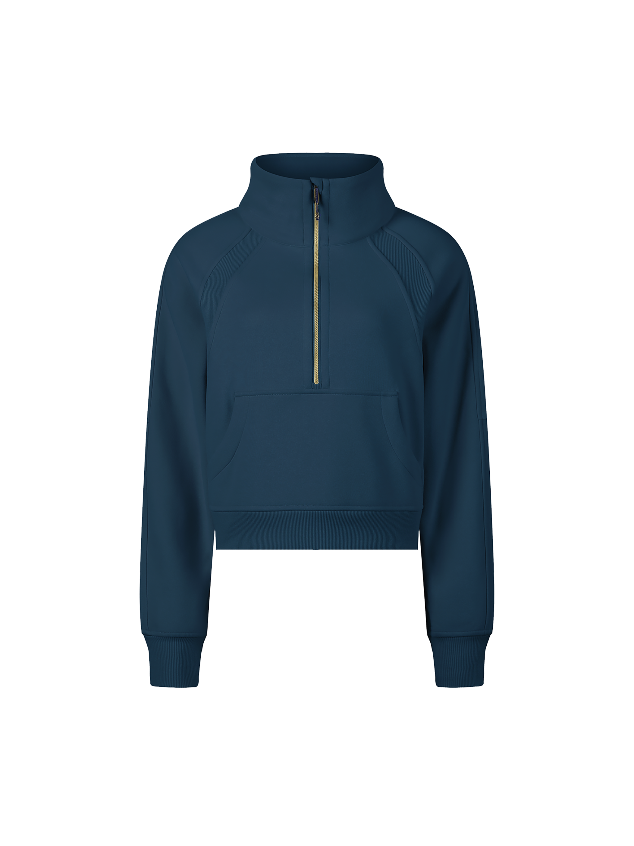 Cropped Half-Zip Sweatshirt