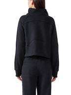 Cropped Half-Zip Sweatshirt