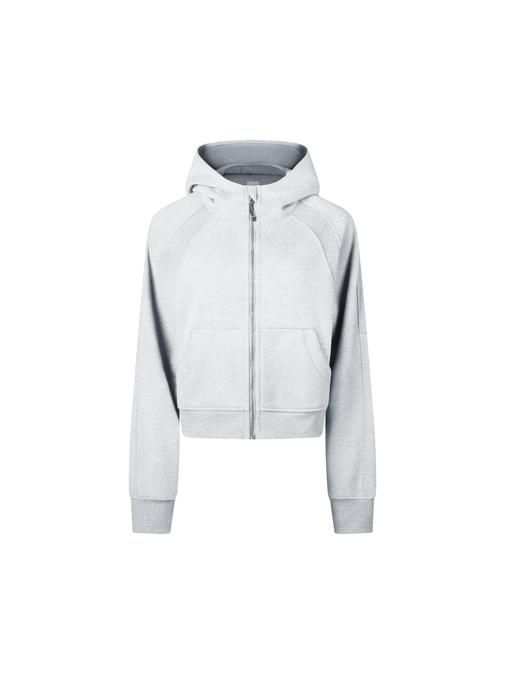 Cropped Zip-Through Hoodie