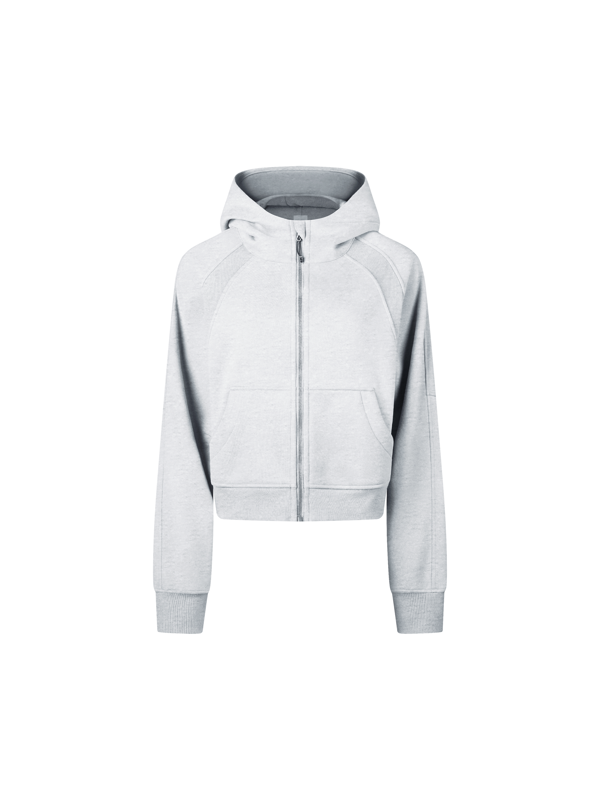 Cropped Zip-Through Hoodie