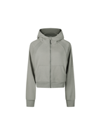 Cropped Zip-Through Hoodie
