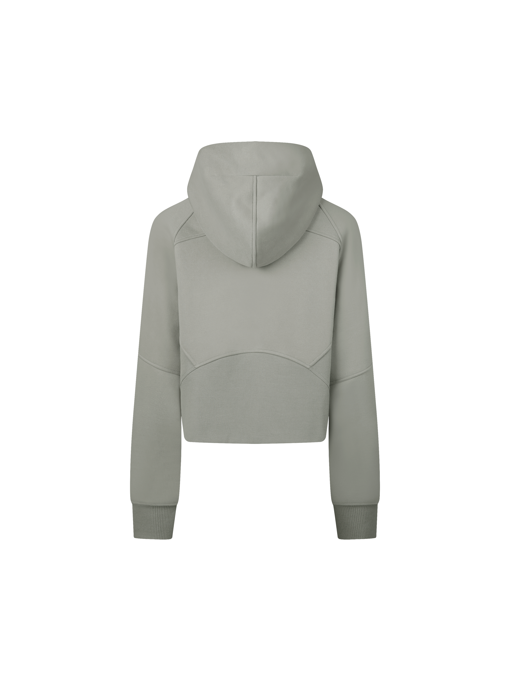 Cropped Zip-Through Hoodie
