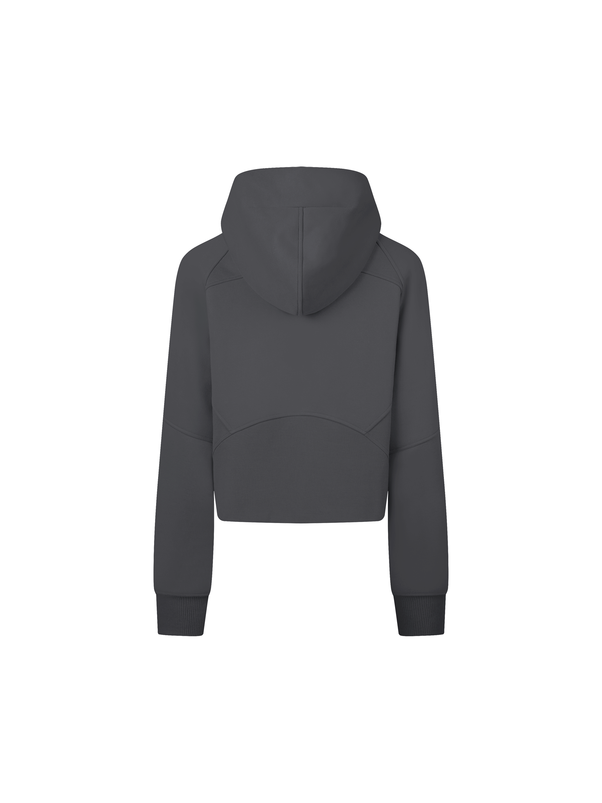 Cropped Zip-Through Hoodie