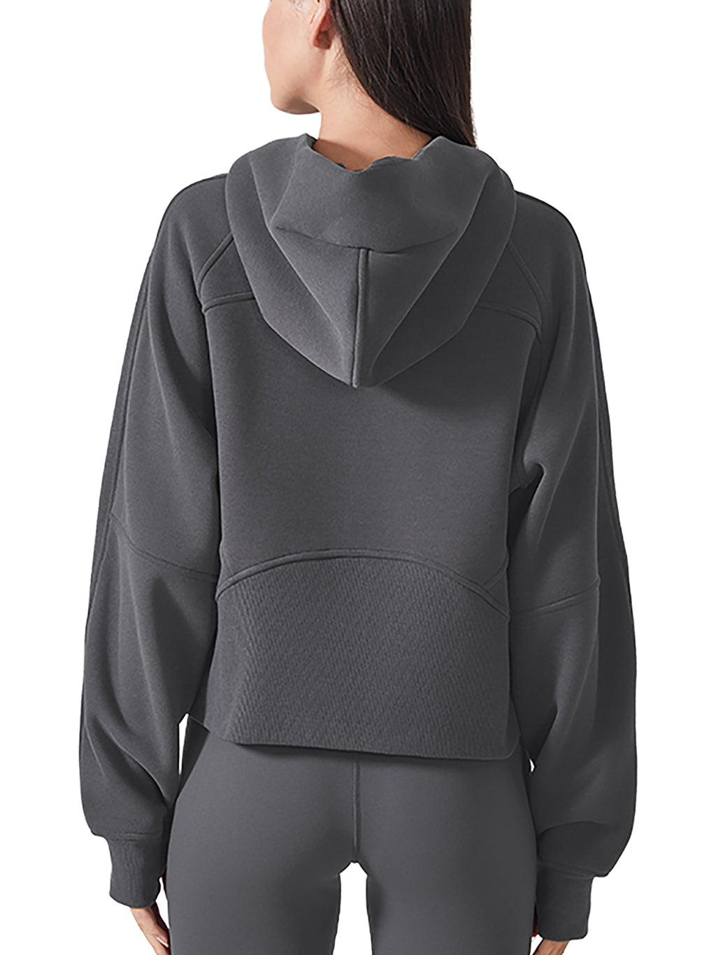 Cropped Zip-Through Hoodie