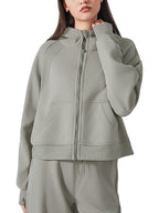 Cropped Zip-Through Hoodie