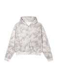 Dirty Washed Zip-Up Fleece Hoodie
