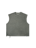 Distressed Grommet Eyelet Tank Top