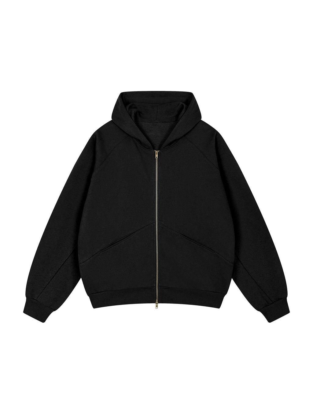 Dolman Sleeve Zip-Through Fleece  Hoodie