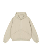 Dolman Sleeve Zip-Through Fleece  Hoodie
