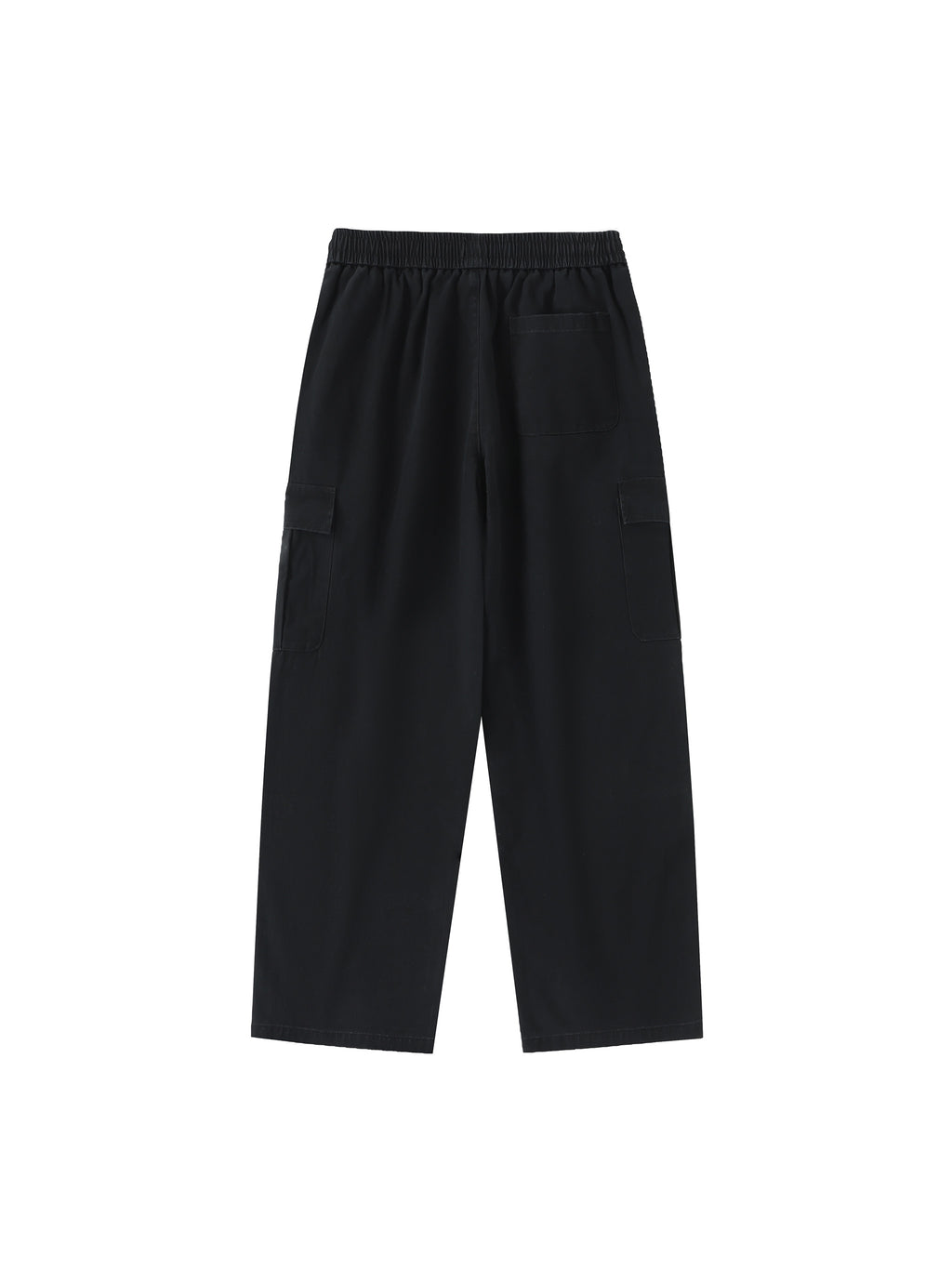 Drawstring Waist Straight-Leg Cargo Pants