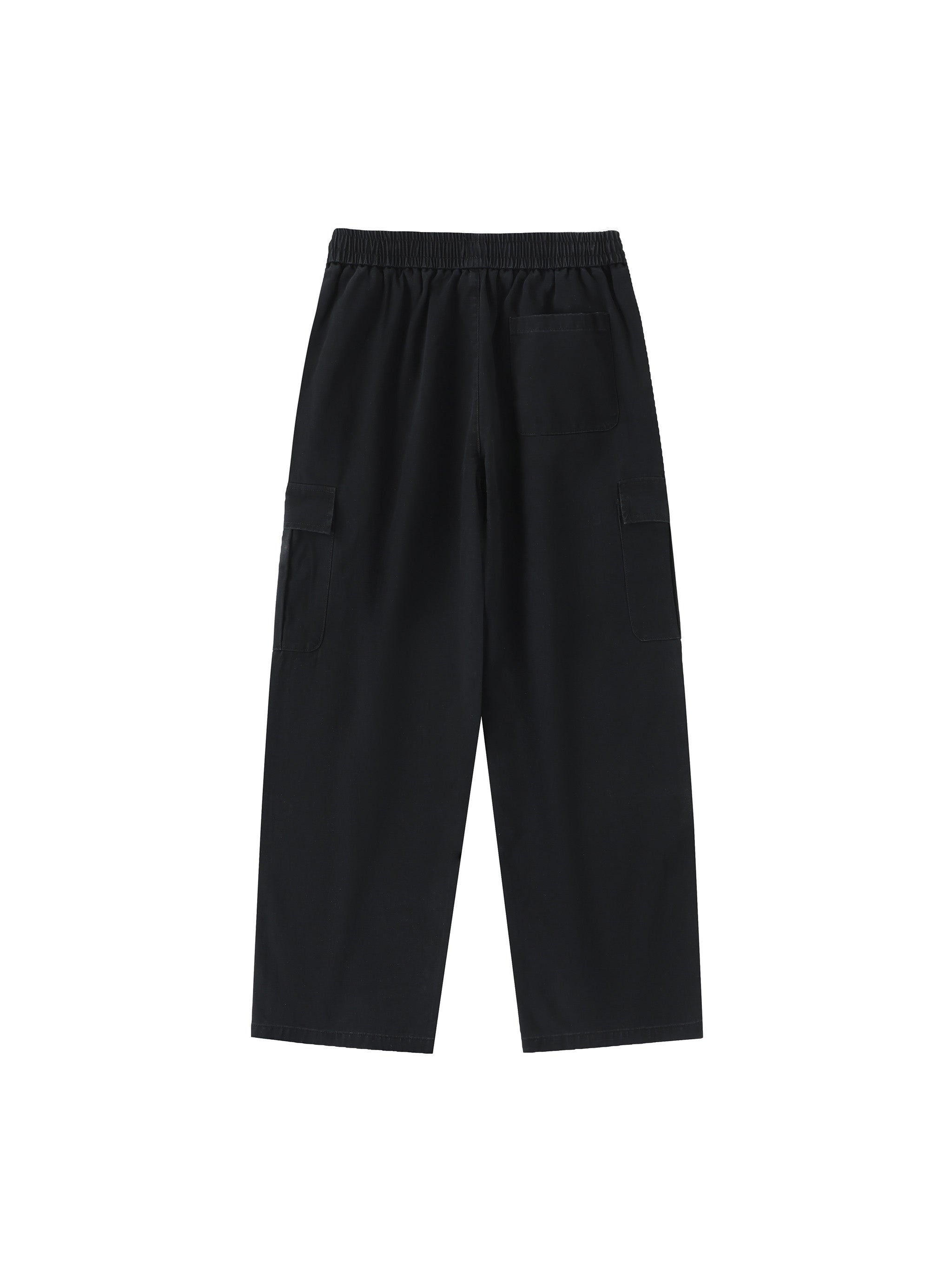 Drawstring Waist Straight-Leg Cargo Pants