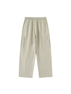 Drawstring Waist Straight-Leg Cargo Pants