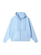 Drop-Shoulder Zip Up Hoodie