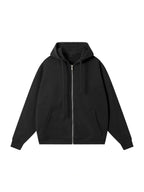 Drop-Shoulder Zip Up Hoodie
