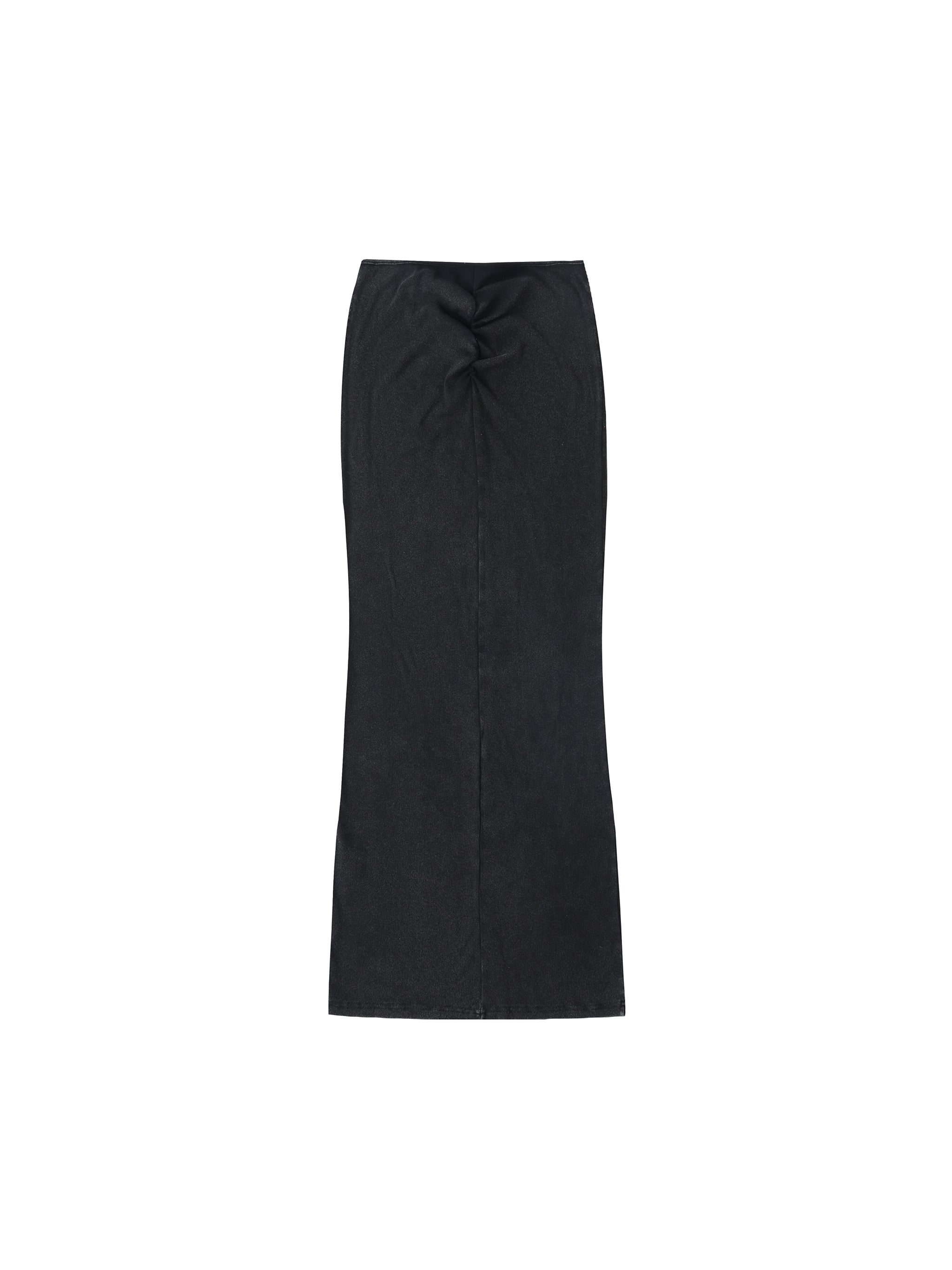 Dyed Washed Drawstring Maxi Skirt