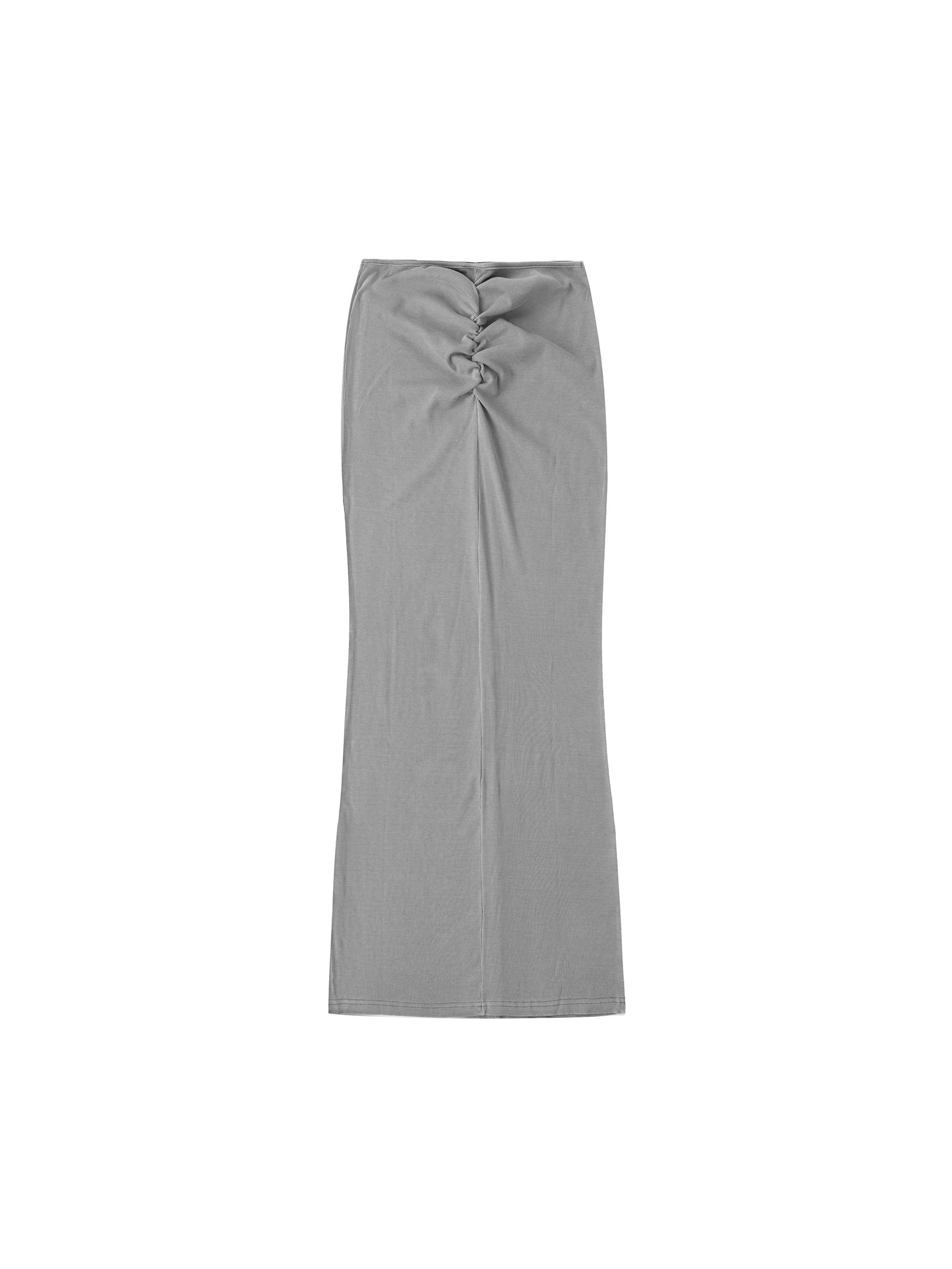 Dyed Washed Drawstring Maxi Skirt