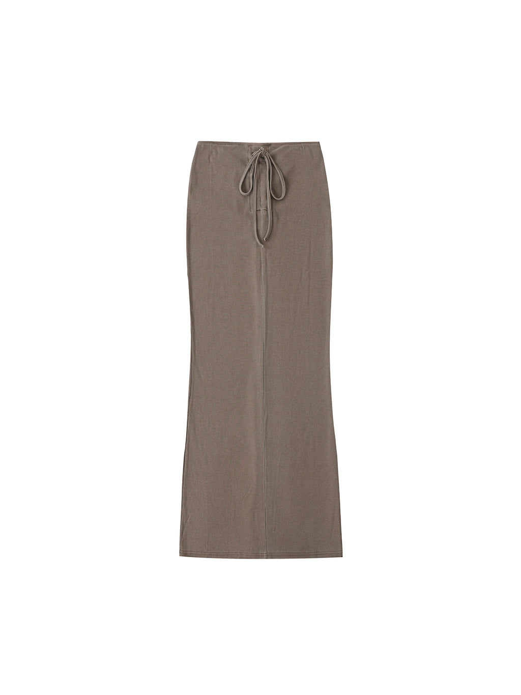 Dyed Washed Drawstring Maxi Skirt