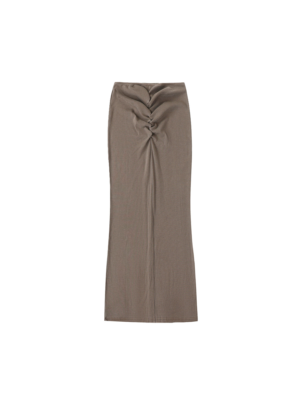 Dyed Washed Drawstring Maxi Skirt