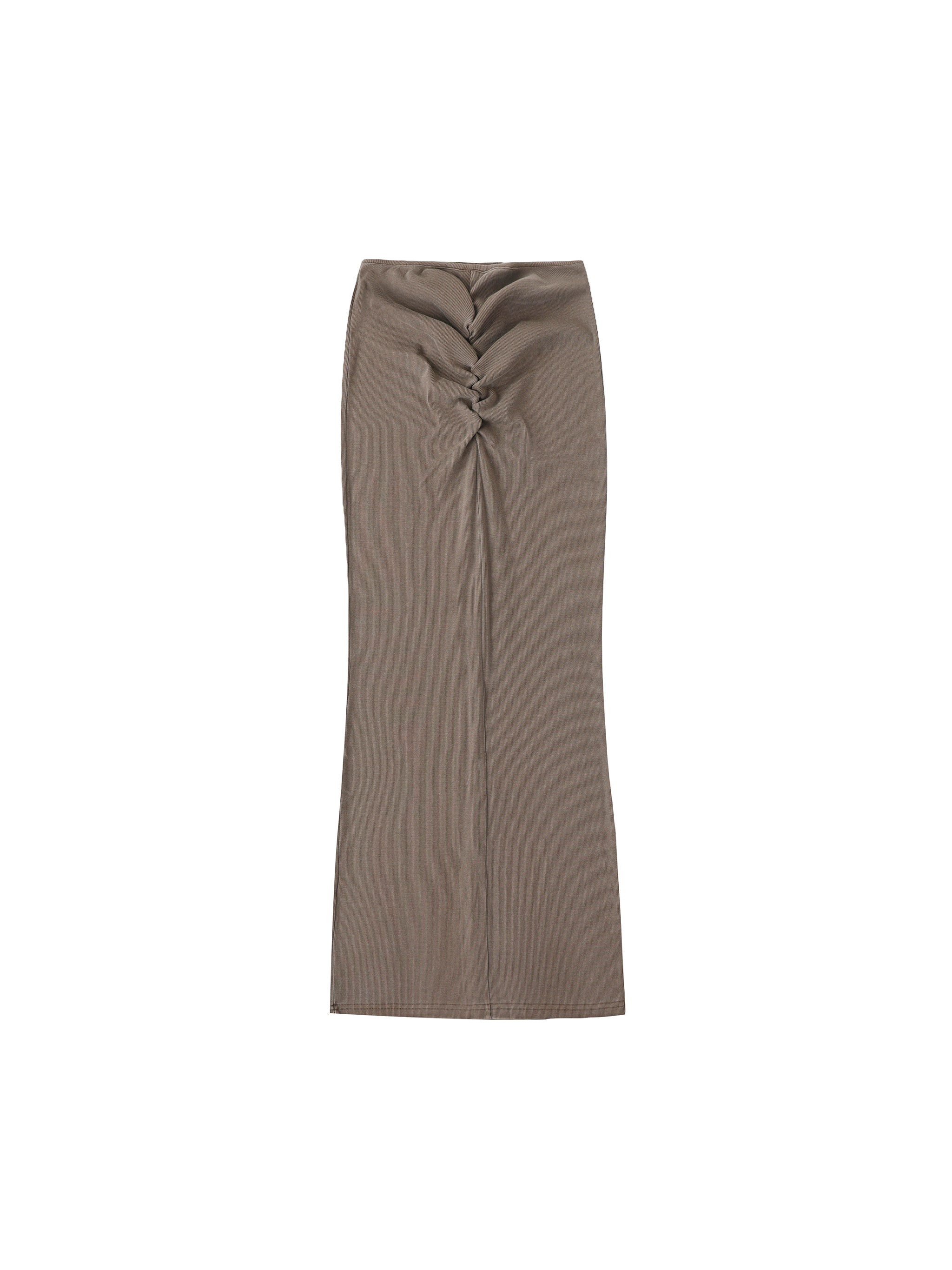 Dyed Washed Drawstring Maxi Skirt