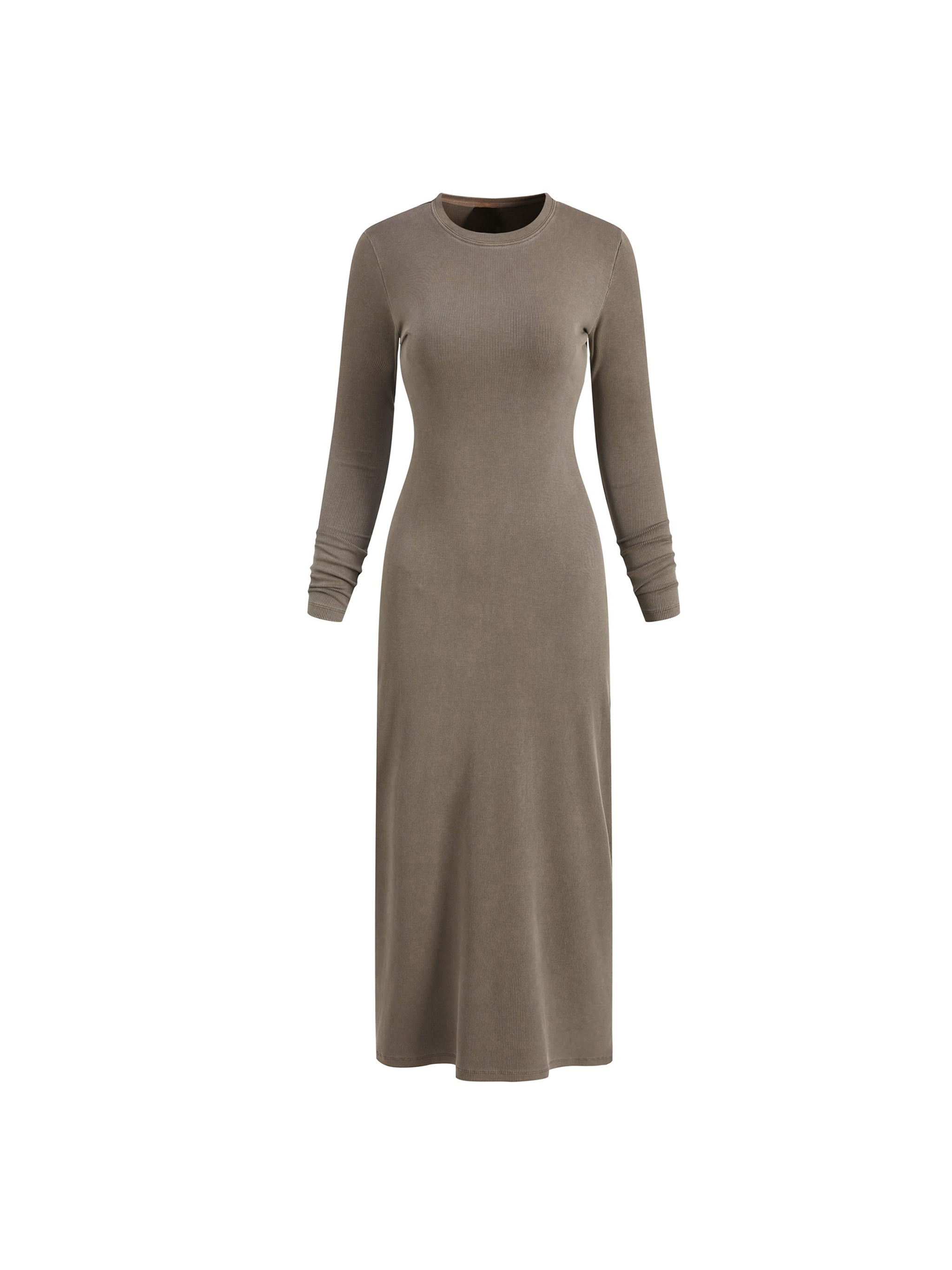 Dyed Washed Slit Maxi Dress