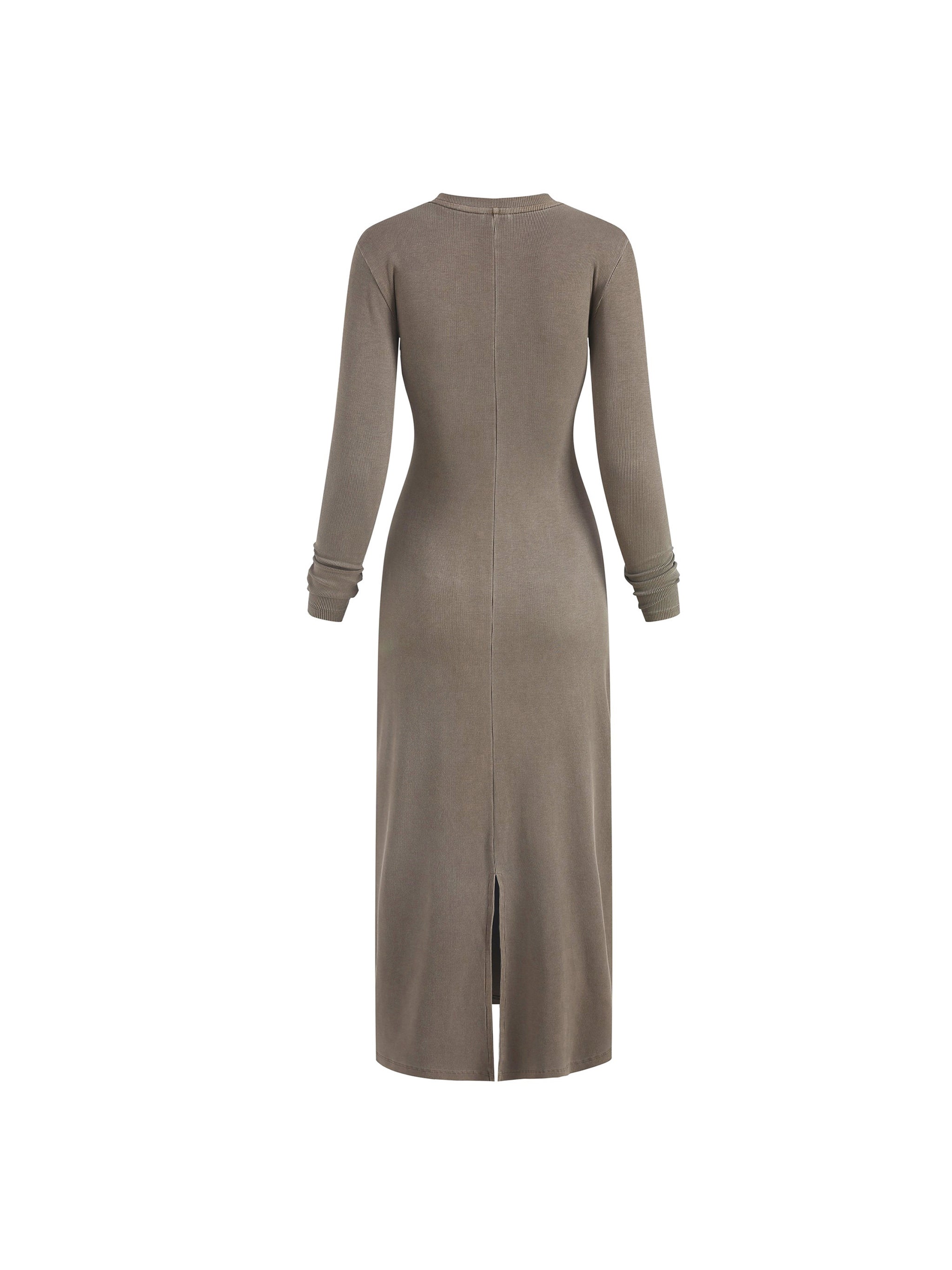 Dyed Washed Slit Maxi Dress