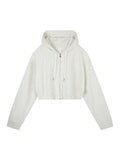 Essential Cropped Zip-Up Hoodie