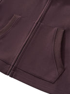 Essential Cropped Zip-Up Hoodie