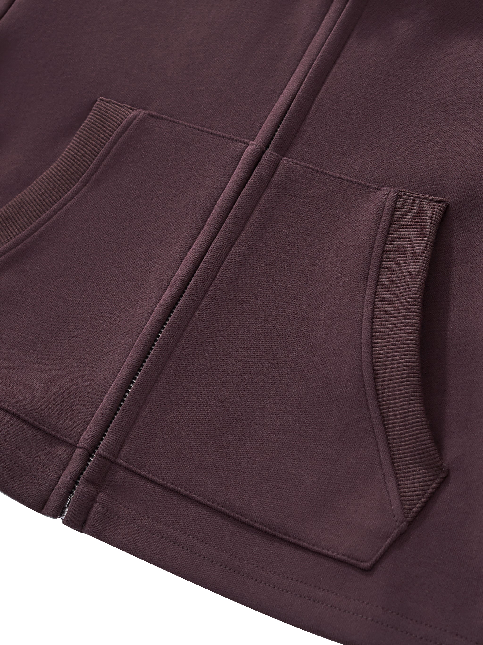 Essential Cropped Zip-Up Hoodie