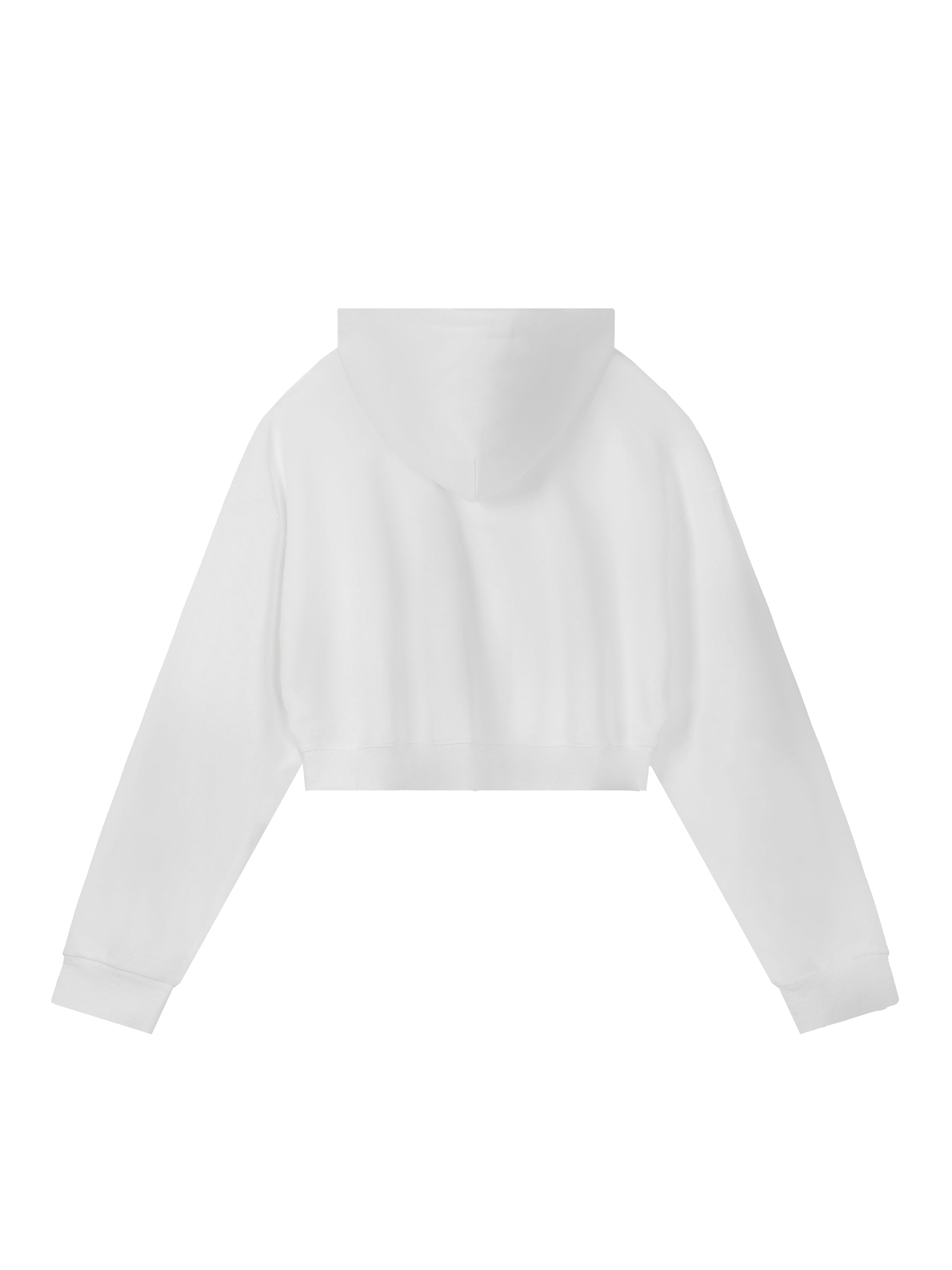 Essential Cropped Zip-Up Hoodie