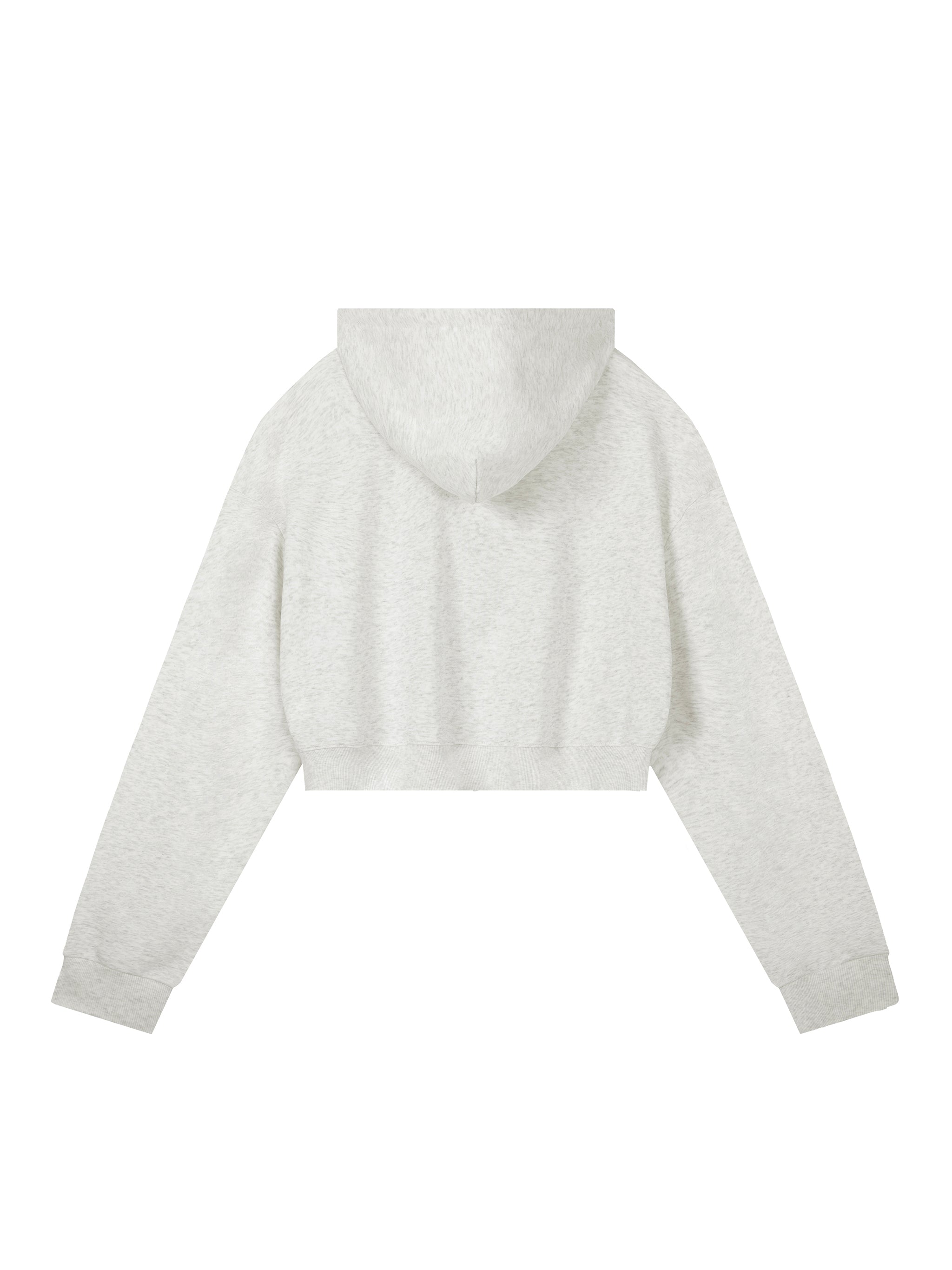 Essential Cropped Zip-Up Hoodie