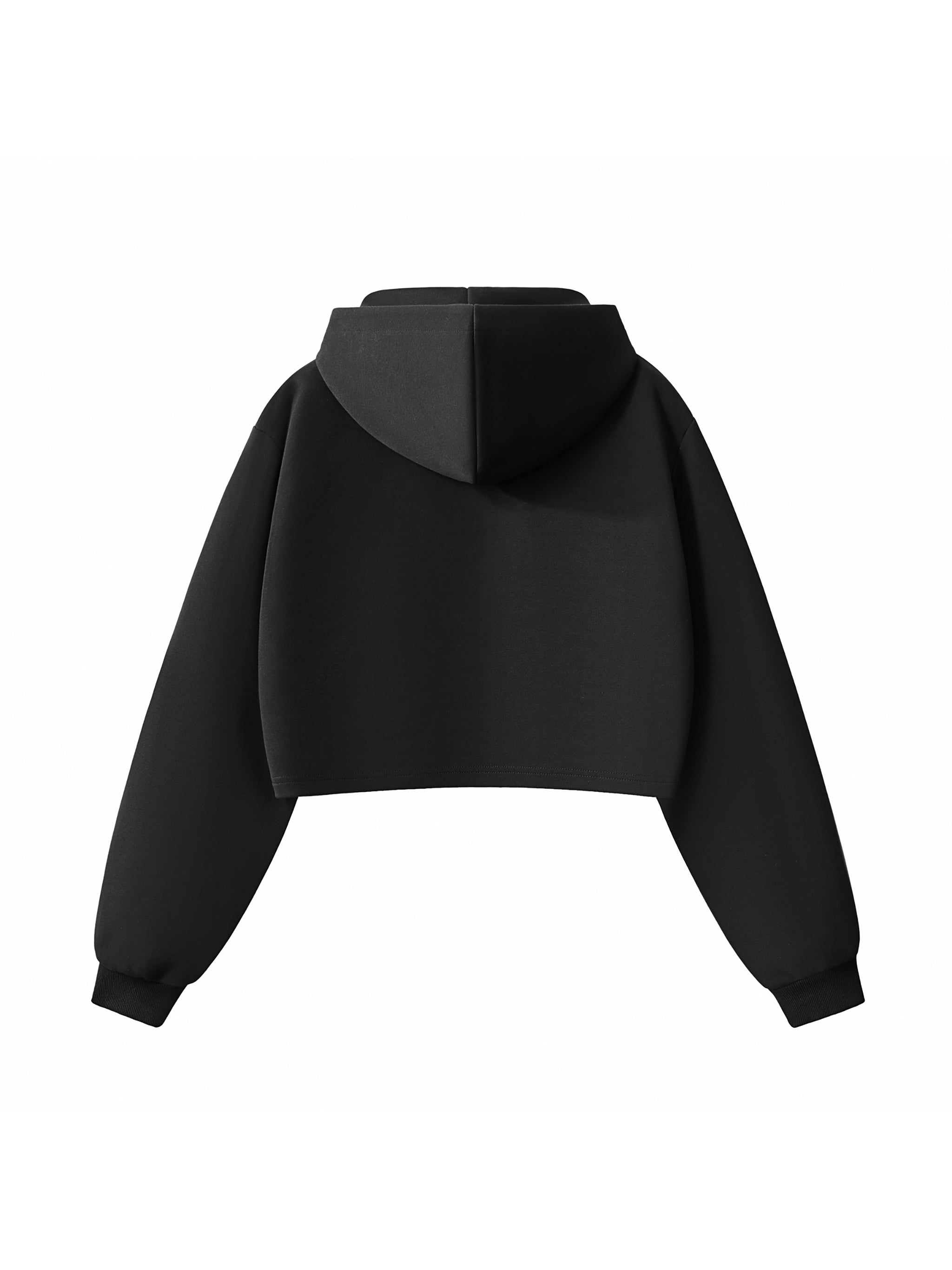 Essential Cropped Zip-Up Hoodie