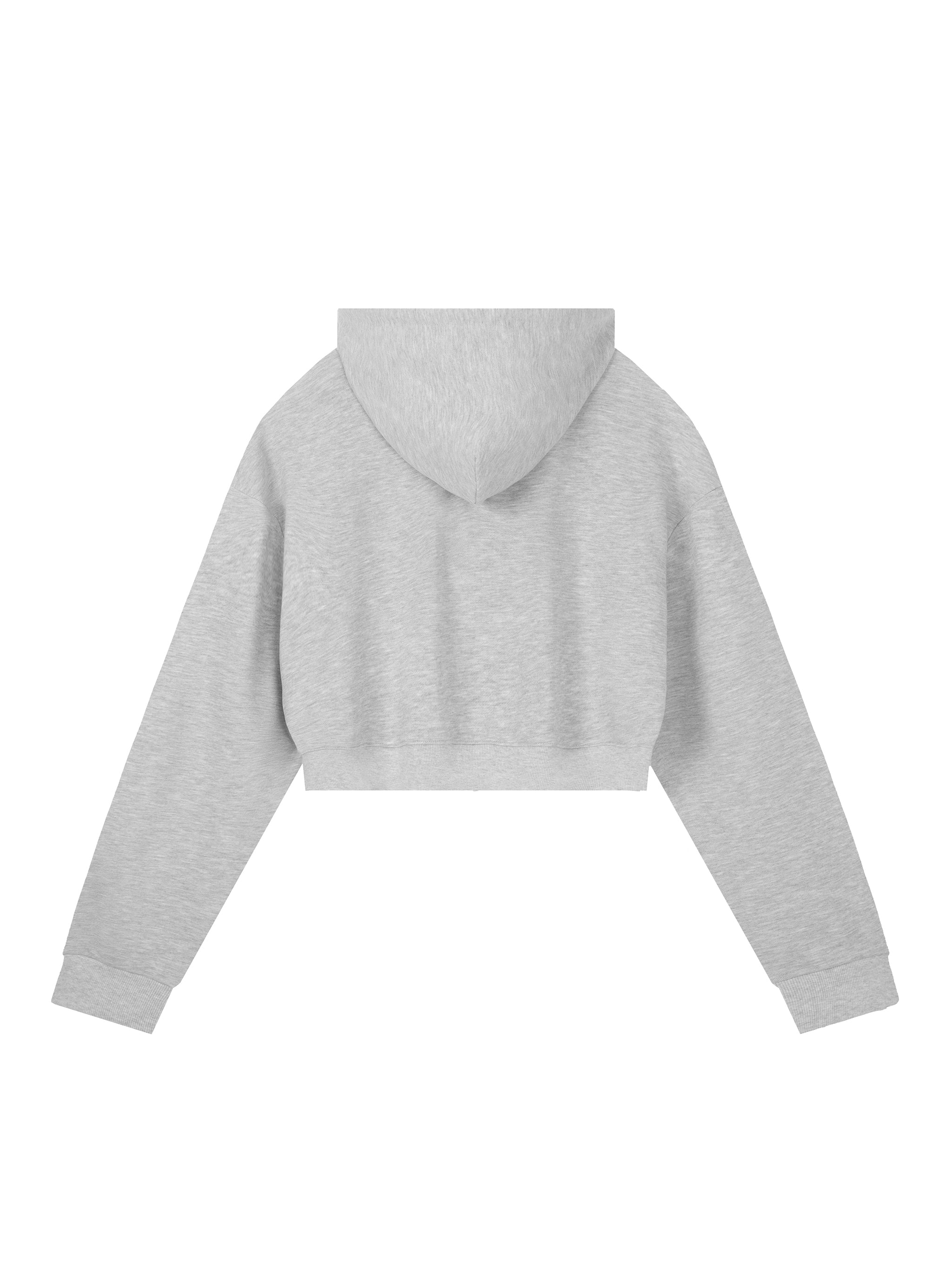 Essential Cropped Zip-Up Hoodie