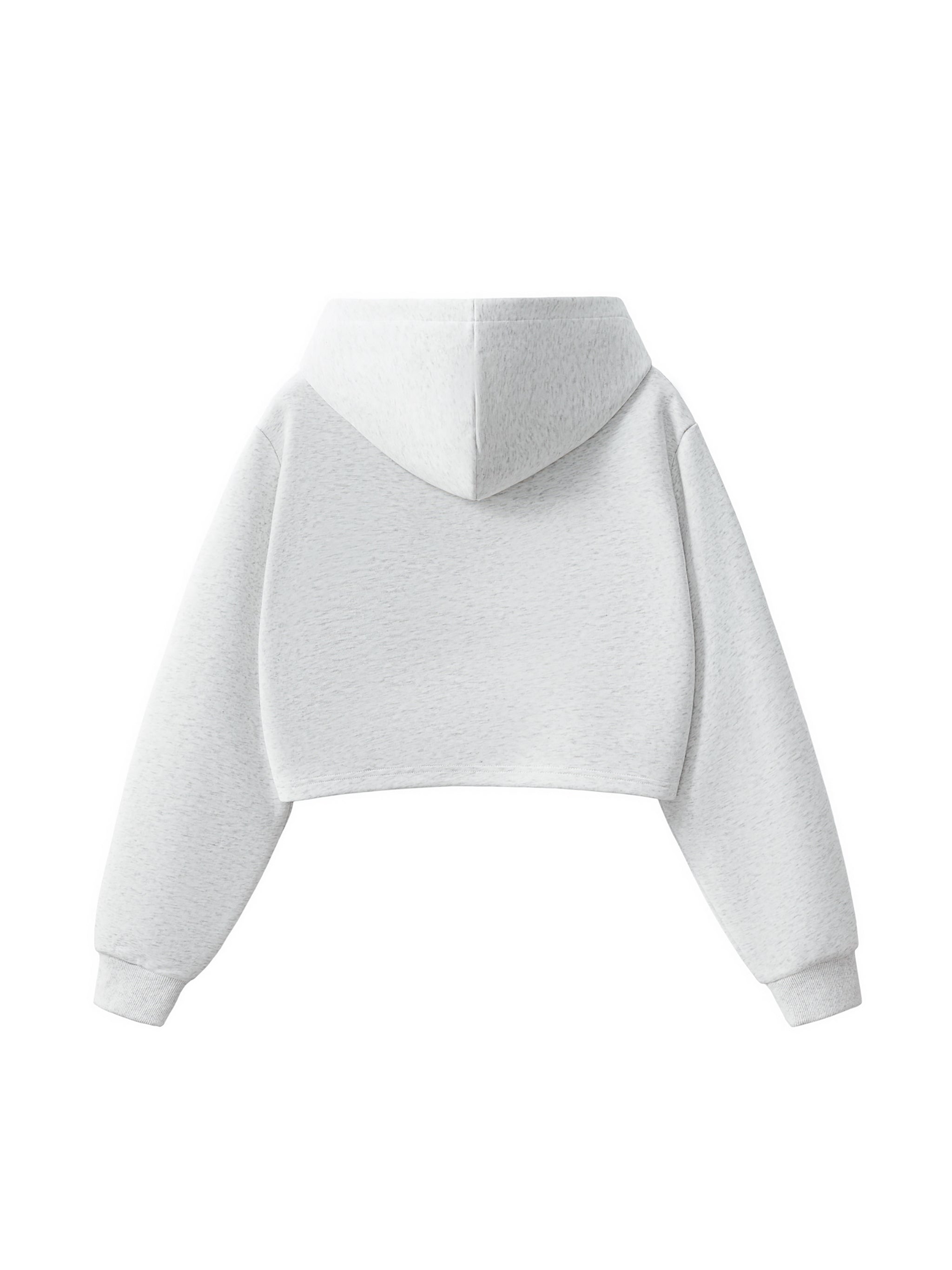 Essential Cropped Zip-Up Hoodie
