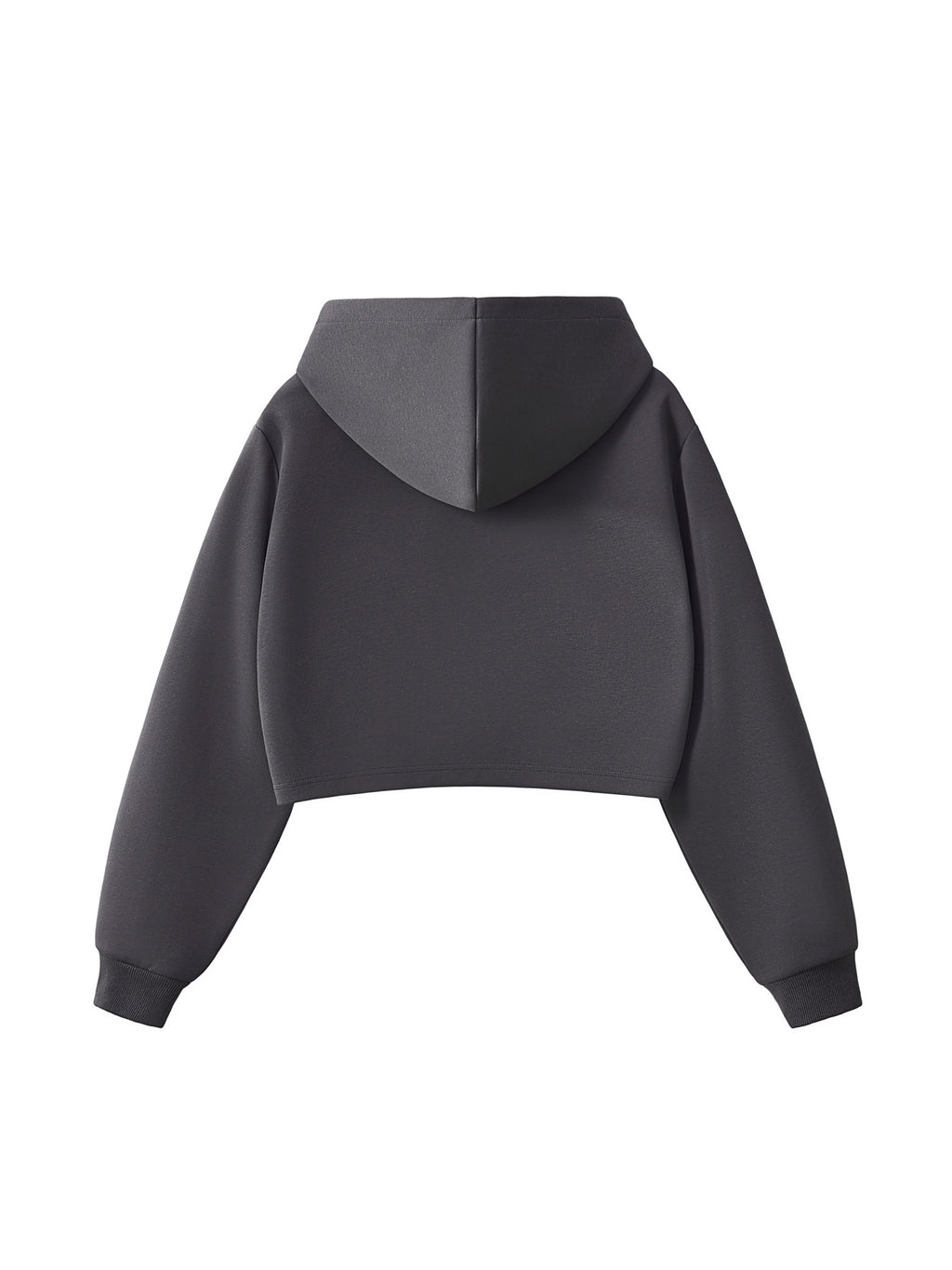 Essential Cropped Zip-Up Hoodie