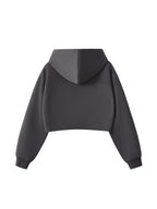 Essential Cropped Zip-Up Hoodie