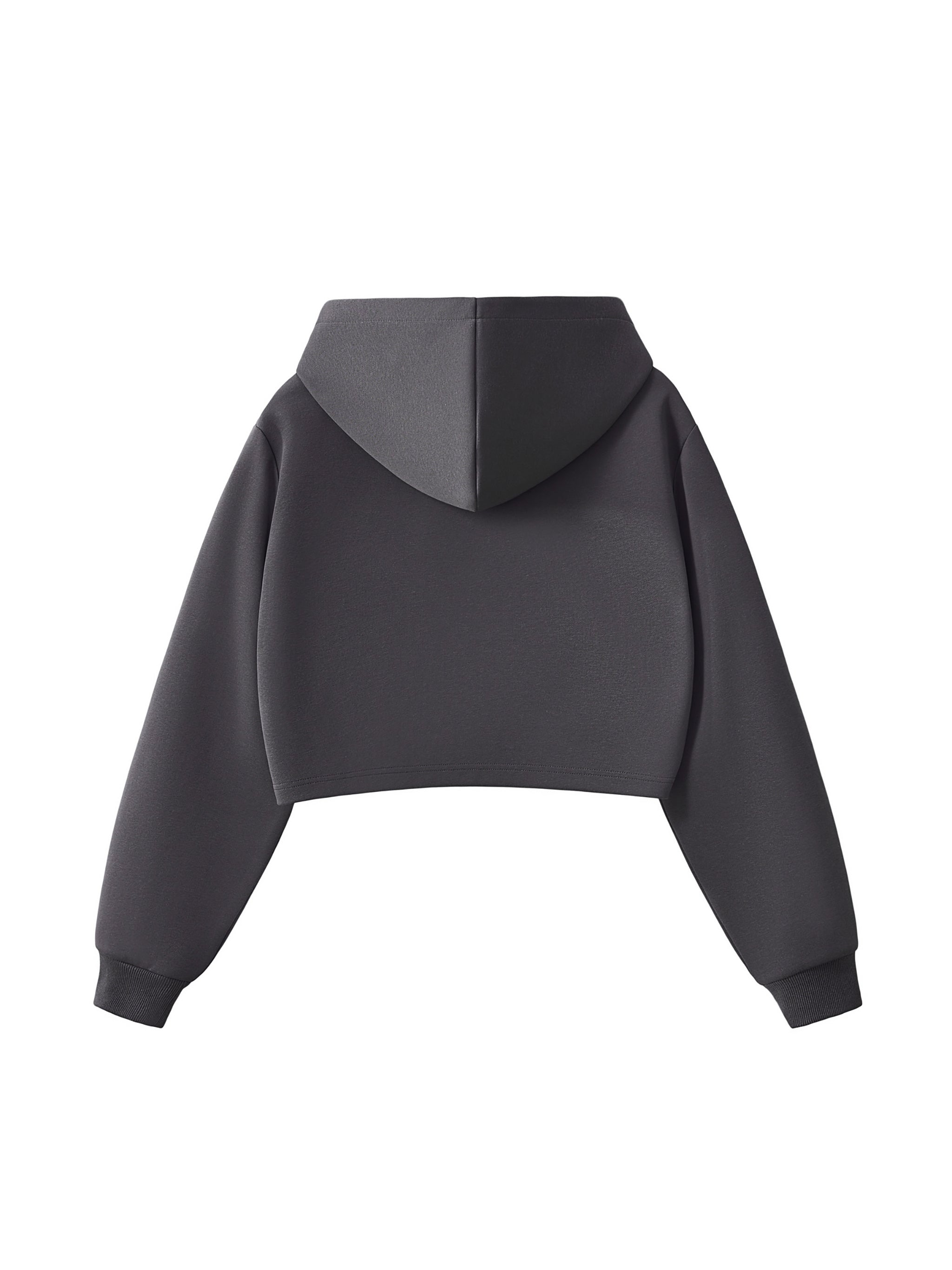 Essential Cropped Zip-Up Hoodie