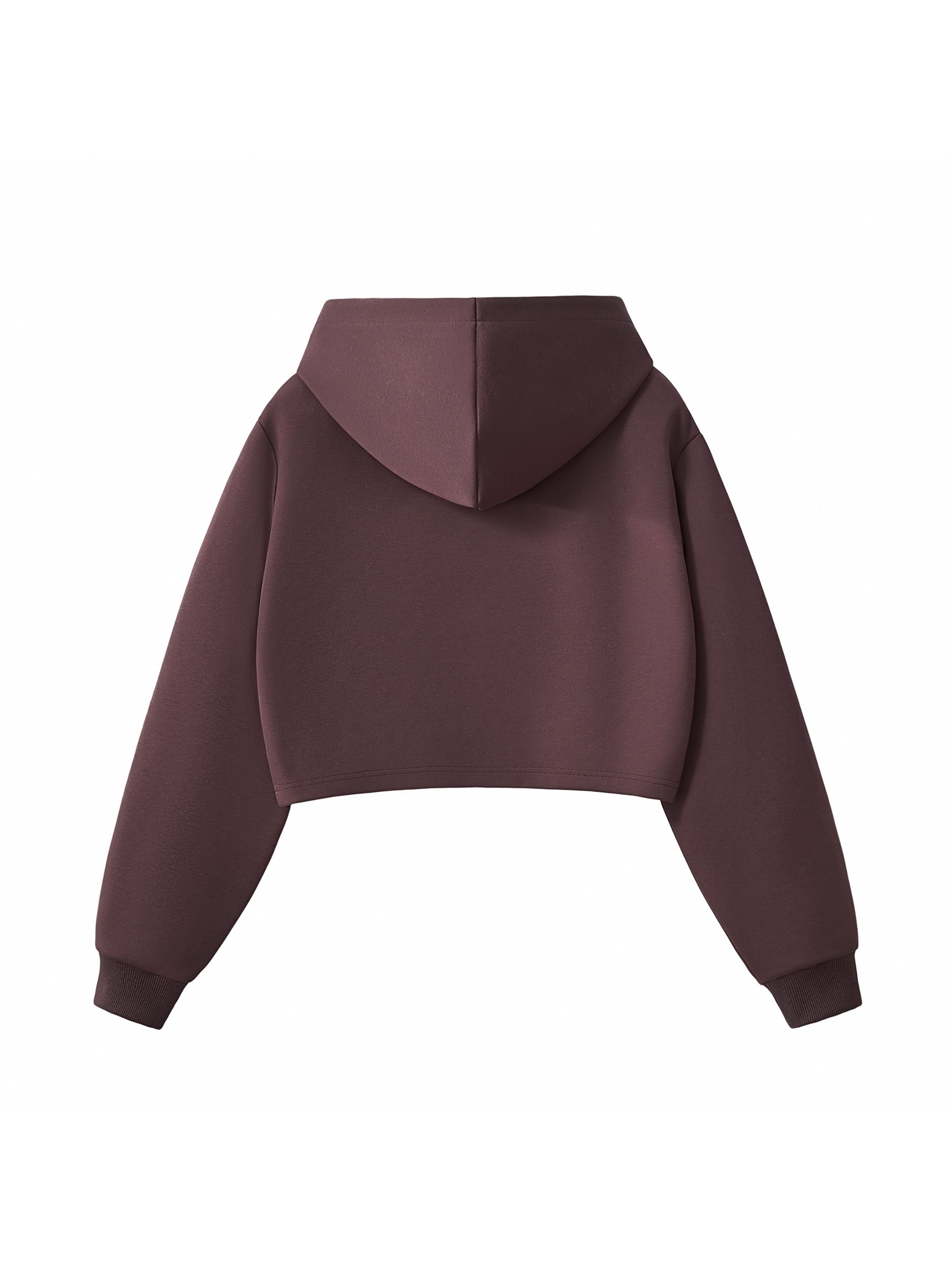 Essential Cropped Zip-Up Hoodie