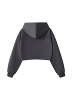 Essential Cropped Zip-Up Hoodie